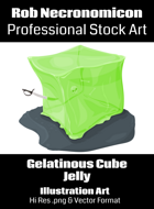 Fantasy Gelatinous Cube Stock Art Illustration