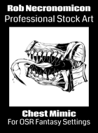 Chest Mimic - Stock Art Illustration for OSR Fantasy