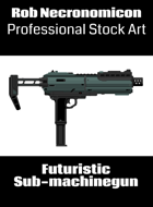SMG Submachine Gun II - Futuristic Weapons Stock Art Series