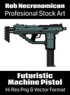 Machine Pistol - Futuristic Weapons Stock Art Series