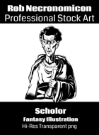 Scholar Academic - OSR Fantasy Stock Art Illustration