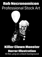 Killer Clown Monster - Horror & Urban Fantasy Stock Art Illustration