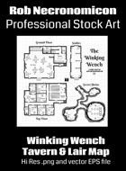 The Winking Wench Tavern Fantasy OSR Map