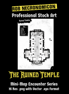 The Ruined Temple Map - Fantasy OSR Two Page Encounter