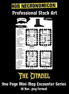 The Citadel Tower Fantasy OSR One Page Map Encounter