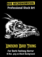 Undead Bird Creature - Horror and Dark Fantasy Stock Art Illustration