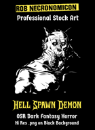 Hell Spawn Demon - Eldritch Horror and Dark Fantasy Stock Art Illustration