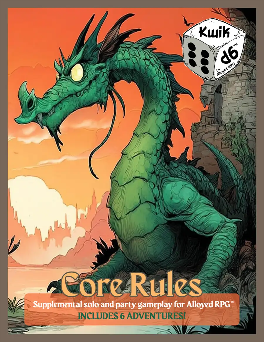 Kwik D6 Core Rules (Includes 6 Adventures!)