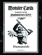 Monster Cards: Humanoids for Shadowdark RPG