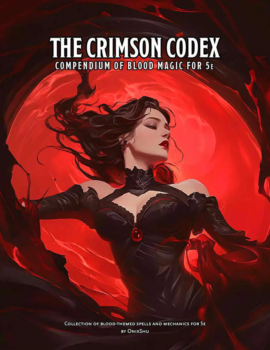 The Crimson Codex: Blood Magic for 5e - OnixUA | DriveThruRPG