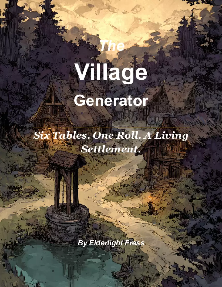 The Village Generator: Six Table, One roll, A Living Settlement