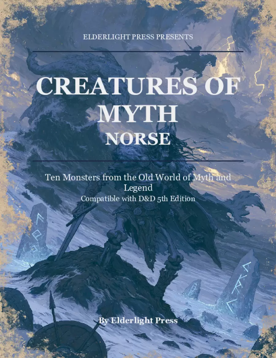 Creatures of Myth: Norse  Ten Monsters from the Old World - Elderlight  Press | DriveThruRPG