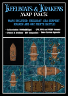 Keelboat & Krakens 4K Ships Map Pack: Battle Maps for VTT & Print