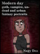 Modern day goth and urban fantasy character portraits