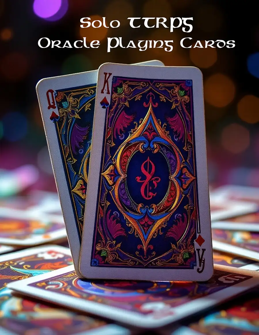 Cover of Solo Oracle TTRPG Playing Cards