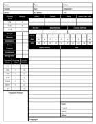 Custom Character sheet, Compatible with White Box FMAG