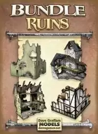 World War Ruins #1 Paper Model - Dave Graffam Models | Ruins | DriveThruRPG