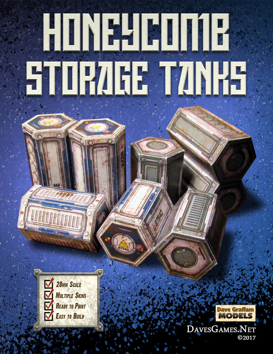 Honeycomb Storage Tanks Card Models Kit - Dave Graffam Models | Sci-Fi ...