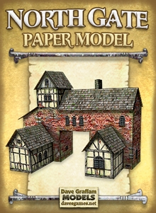 North Gate Paper Model - Dave Graffam Models | City of Gates | DriveThruRPG