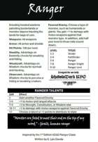 Ranger Class for Shadowdark RPG