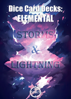 Dice Card Decks: Elemental - Storms & Lightning Set (POD or Print-N-Play)