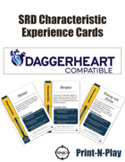SRD Characteristic Experience Cards - Daggerheart Compatible Reference Cards (Print-N-Play)