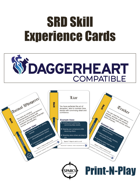 SRD Skill Experience Cards - Daggerheart Compatible Reference Cards (Print-N-Play)