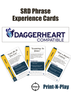 SRD Phrase Experience Cards - Daggerheart Compatible Reference Cards (Print-N-Play)