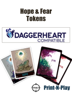 Hope & Fear Tokens - Daggerheart Compatible Reference Cards (Print-N-Play)