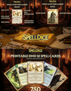 Dungeons and dragons Printable SPELL CARDS| Uniquely Illustrated Bundle| DnD SRD 5.1 | Poker Card Size| English version