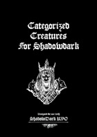 Categorized Creatures for Shadowdark