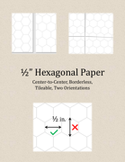 True 0.5-Inch Hexagonal Graph Paper