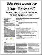 Skills, Feats, and Languages of the Wilderlands