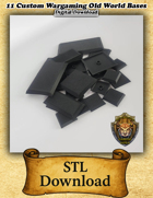 Wargaming Old World Square Bases – STL Pack (11 Sizes, 5mm Magnet Ready) for Tabletop Games