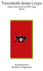 Twentieth Army Corps American Civil War 15mm Headquarters Flag Sheet