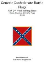 Generic Confederate ANV 2nd Wool Bunting Issue American Civil War 15mm Flag Sheet