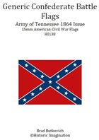 Generic Confederate Army of Tennessee 1864 Issue American Civil War 15mm Flag Sheet
