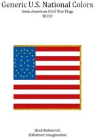 Generic U. S. National Colors American Civil War 6mm Flag Sheet