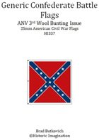 Generic Confederate ANV 3rd Wool Bunting Issue American Civil War 25mm Flag Sheet