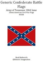 Generic Confederate Army of Tennessee 1864 Issue American Civil War 25mm Flag Sheet