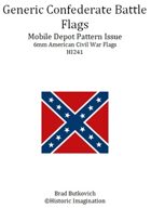 Generic Confederate Mobile Depot Pattern American Civil War 6mm Flag Sheet