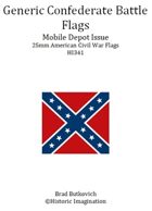 Generic Confederate Mobile Depot Pattern American Civil War 25mm Flag Sheet