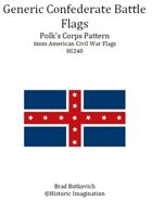 Generic Confederate Polk’s Corps Pattern American Civil War 6mm Flag Sheet