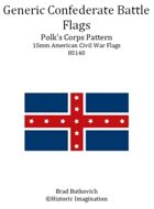 Generic Confederate Polk’s Corps Pattern American Civil War 15mm Flag Sheet