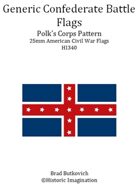 Generic Confederate Polk’s Corps Pattern American Civil War 25mm Flag Sheet