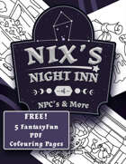 Nix Night Inn FREEBIE: Fantasy Coloring Pages
