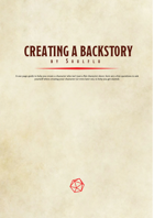 Creating a backstory