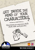 Inside the mind of your character | Dark setting worksheet