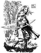 SHADOWDARK Archer in the woods Stock art