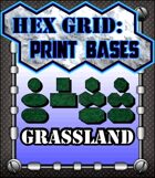 Hex Grid: Print Bases- Grassland
